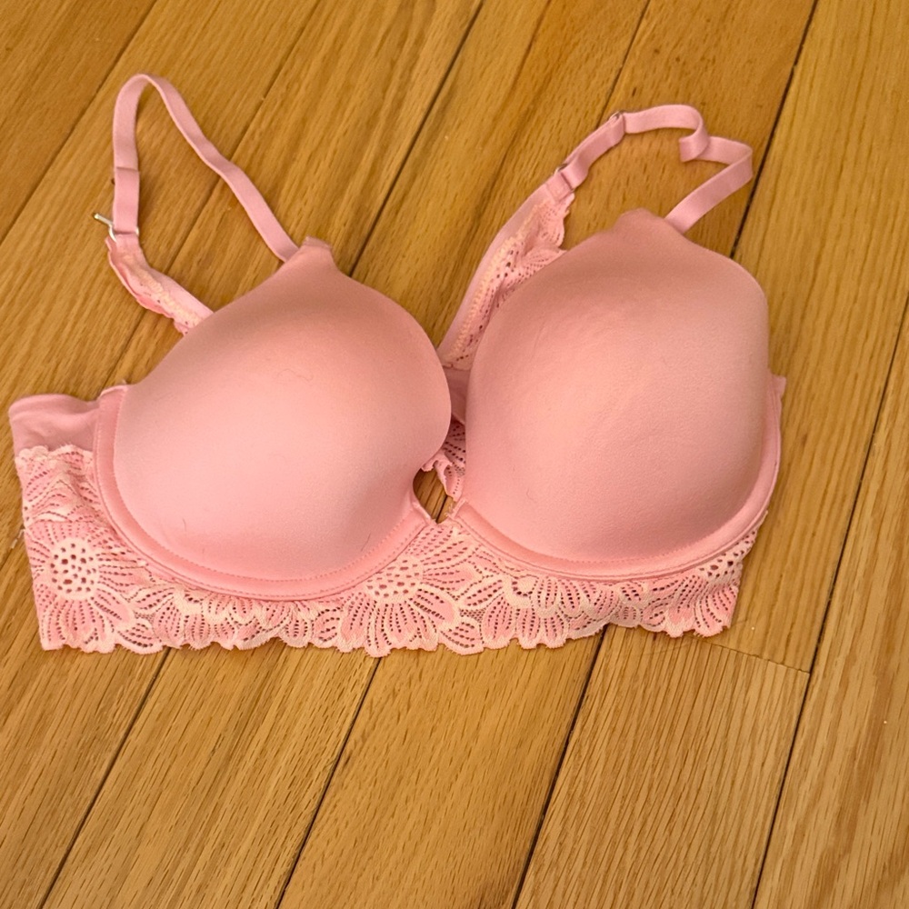 Aerie Pink Lace Underwire Bra